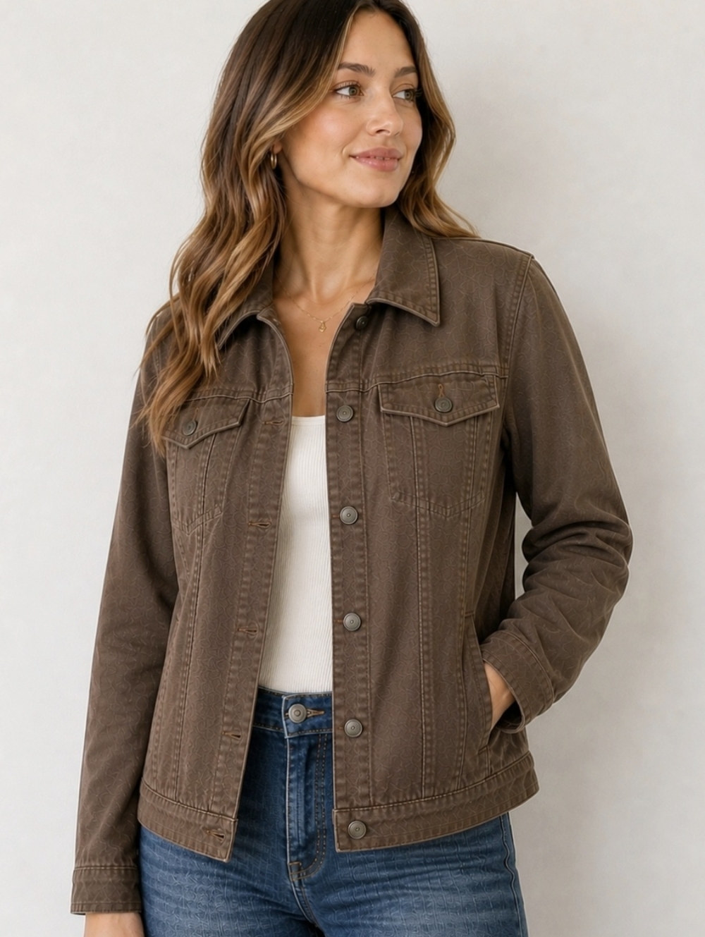 Duluth Brown Canvas Utility Jacket Trucker Style Workwear Chic L